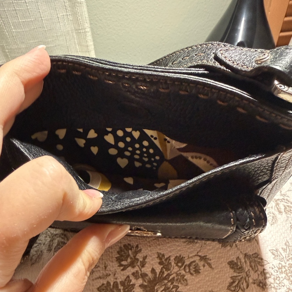 Brighton Black Textured Crossbody Bag - Picture 6 of 11